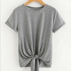 Size M, Grey Knot Top